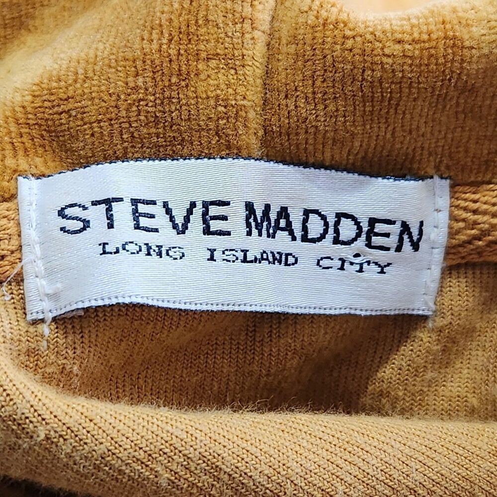 Steve Madden Sweater Size Medium Mustard Color Full Zip Hooded - Picture 11 of 16